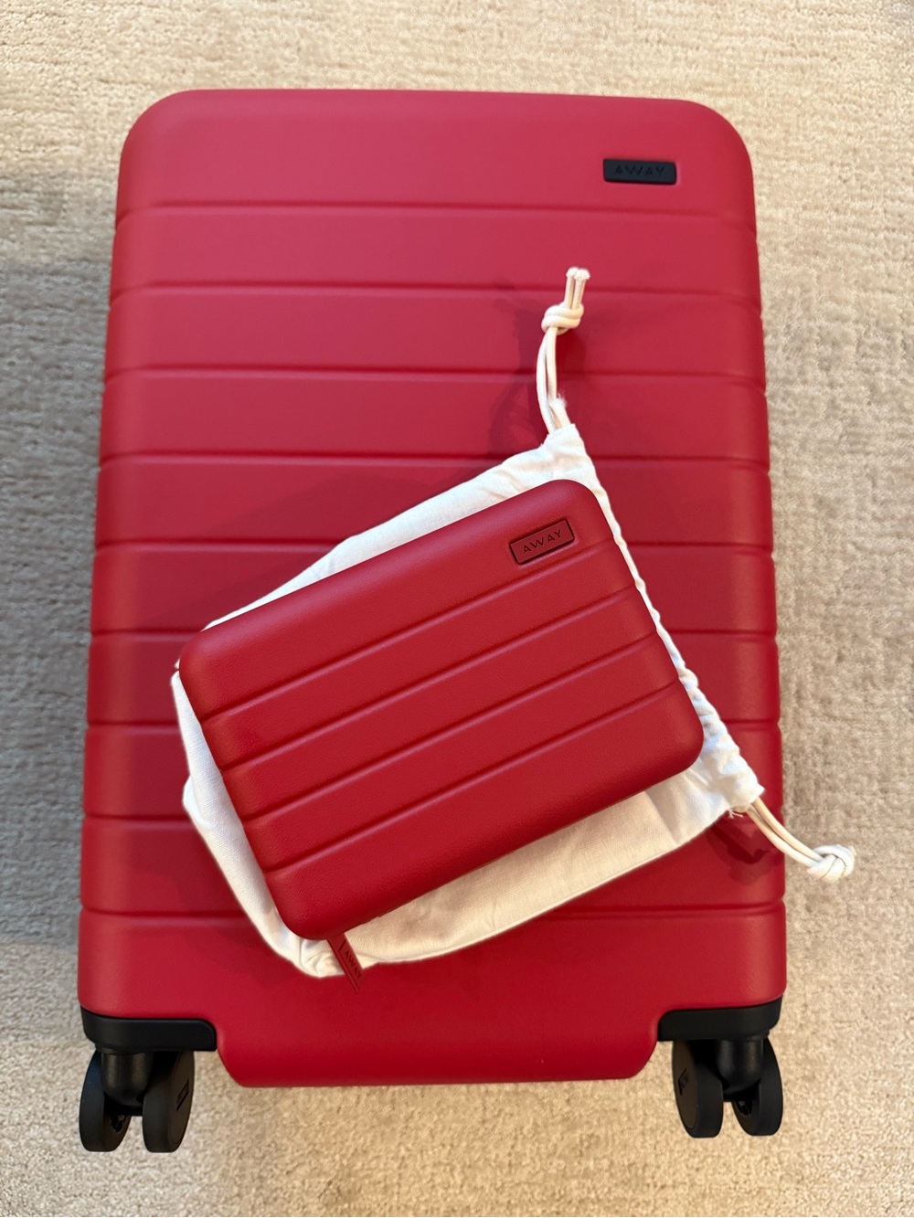 Away Red Carry-On Flex & matching Crossbody bag